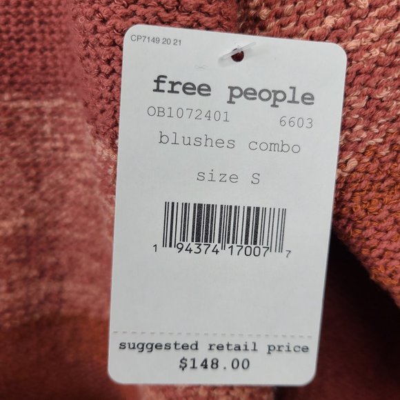 Free People Blush Knit Cardigan NEW Size SM - Picture 7 of 11